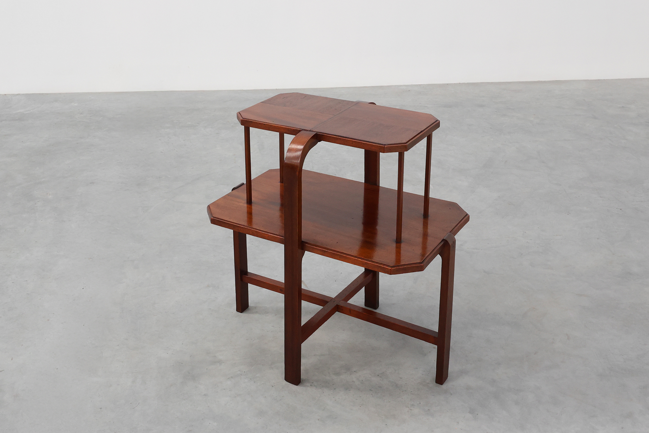 Art Deco Two-Tier Side or Centre Table in Wood, France ca. 1920thumbnail